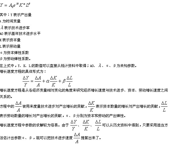 柯布-道格拉斯生产函数的具体形式为