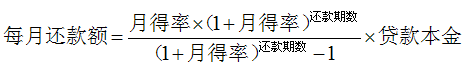 等额本息还款法每月还款额