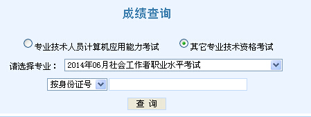 2014年天津市社会工作者考试成绩查询入口