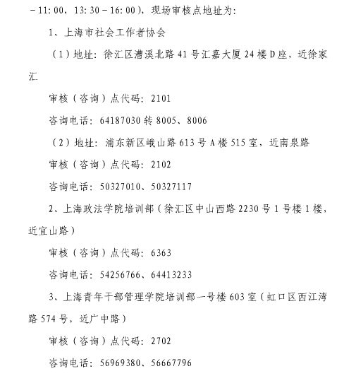2015年上海社会工作者职业水平考试报名通知7